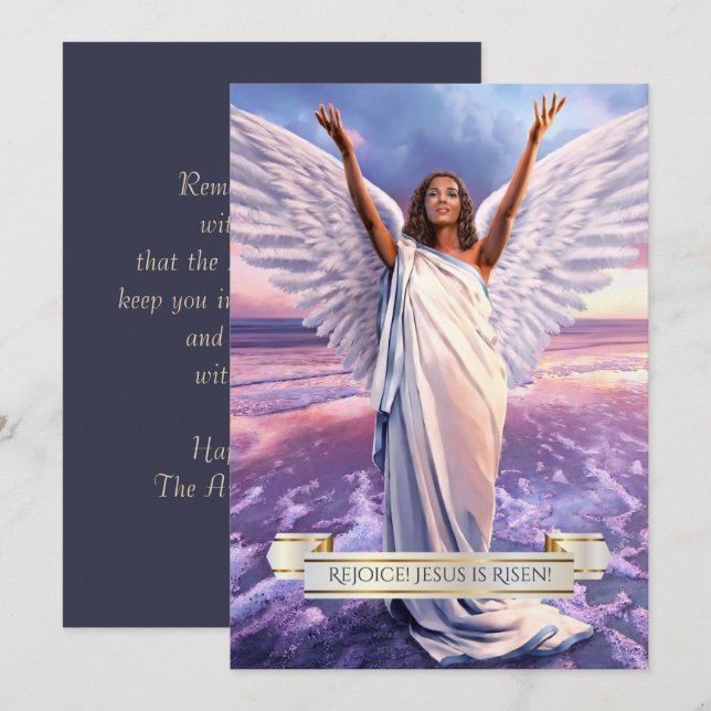 Rejoice! Jesus is Risen. Religious Easter Cards (Front/Back)