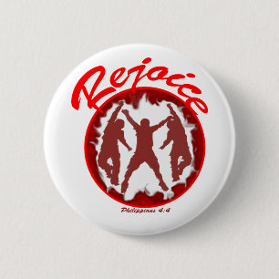 Rejoice - Philippians 4.4 2 Inch Round Button