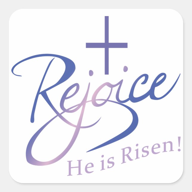 Rejoice Square Sticker (Front)