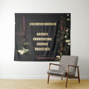 Rejoice The Light Has Come Isaiah 60 Bible Verse Tapestry