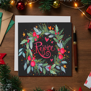 Rejoice Wreath Inspirivity Holiday Card