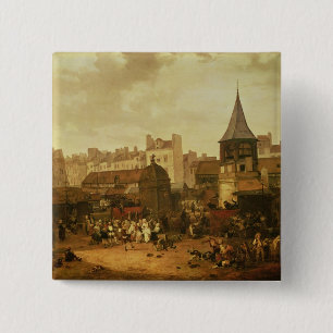 Rejoicing at Les Halles 2 Inch Square Button