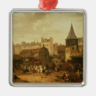 Rejoicing at Les Halles Metal Ornament