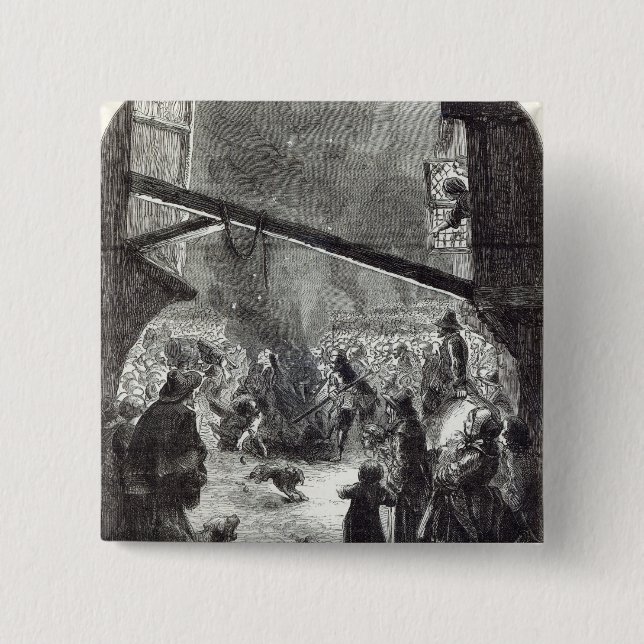 Rejoicings in London 2 Inch Square Button (Front)