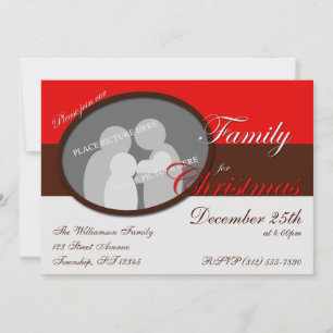 Rejoignez notre famille pour Noël Red Invitations