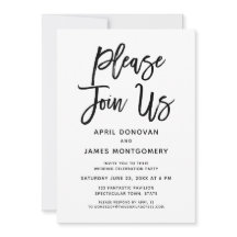 Rejoignez-nous Faire-part de mariage de typographi