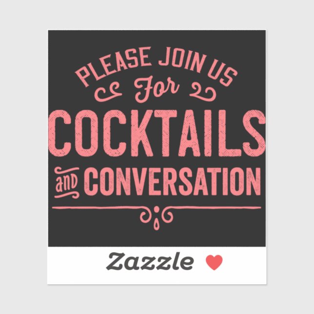 Rejoignez-nous pour Cocktails et Sticker Conversat (Feuille)
