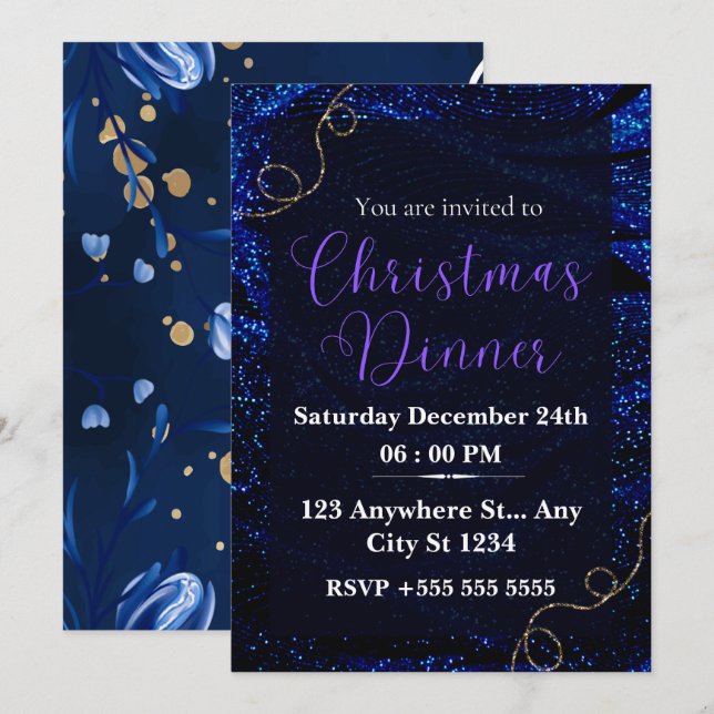 Rejoignez-nous pour une invitation à un dîner de N (Devant / Derrière)