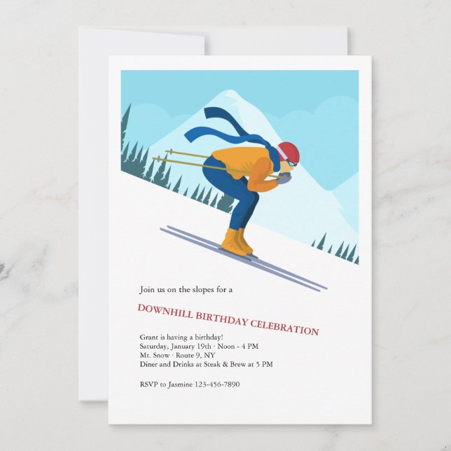 Rejoignez-Nous sur les Pistes Invitation à la Fête (Devant)
