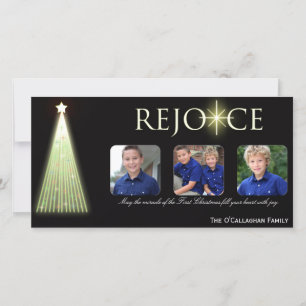 Réjouissez-vous - le carte photo de Noël