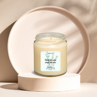 Rejuvenating Eucalyptus Sage Candle Sticker Label