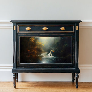 Rejuvenation One Swan In The Water Decoupage Paper