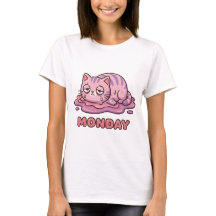 Relatable "I Hate Mondays" Melting Kitty T-Shirt