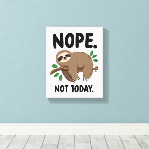 Relatable Tired and Moody Quote Canvas Print