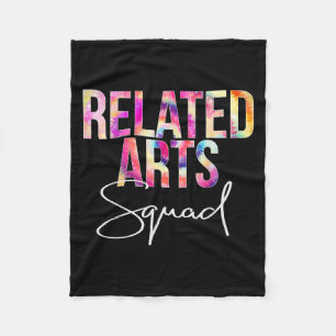 Related Arts Squad Tie Dye Back To School Apprecia Fleece Blanket