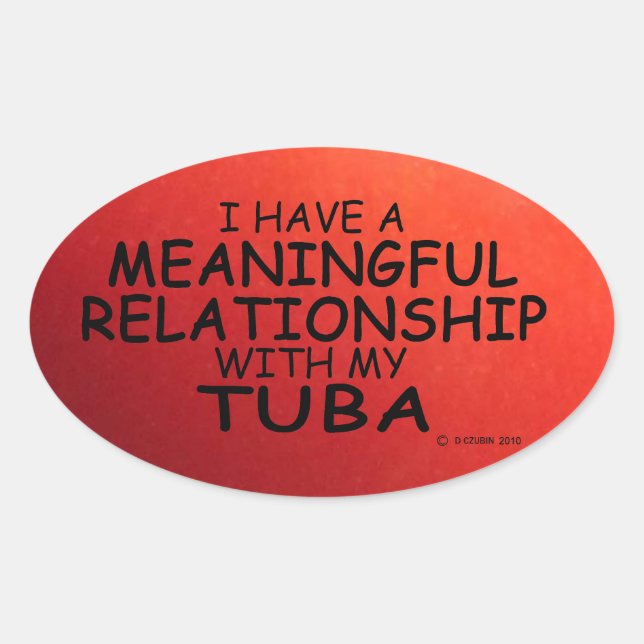 Relation significative Tuba Oval Sticker (Devant)