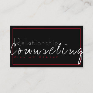 Relationship Marriage Counseling Therapist Business Card