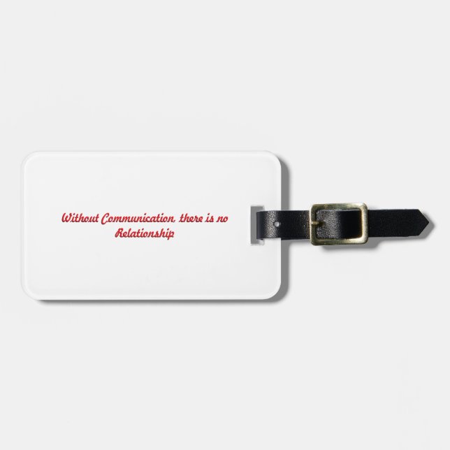 Relationship Quote Typography Luggage Tag (Front Horizontal)