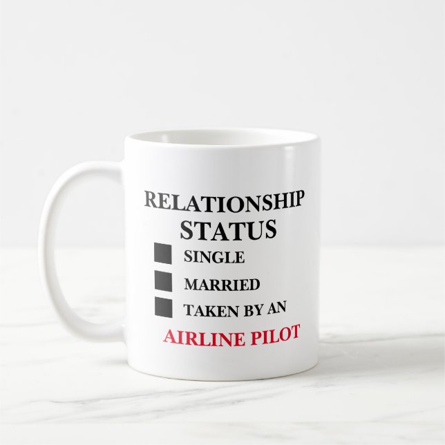 Relationship Status Airline Pilot Coffee Mug (Left)