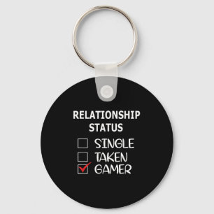 Relationship Status Single Taken Gamer Keychain