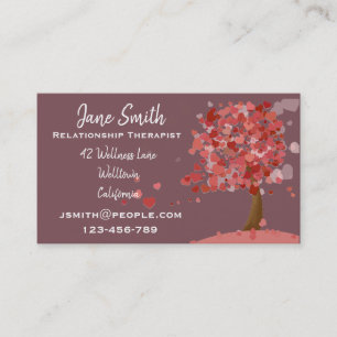 Relationship Therapist love Counsellor Business Card