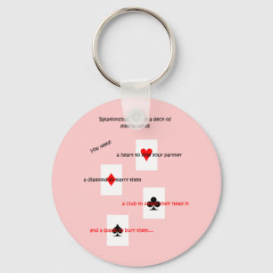 'Relationships are like a deck of playing cards..' Keychain