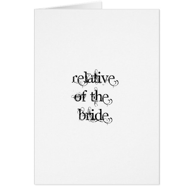 Relative of the Bride (Front)