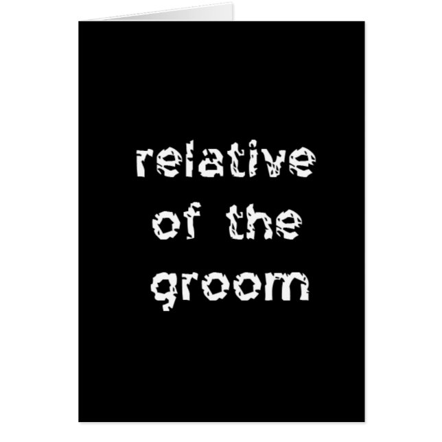Relative of the Groom (Front)