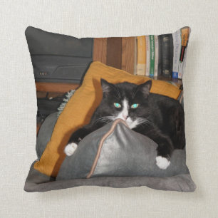 Relax A Cat Throw Pillow
