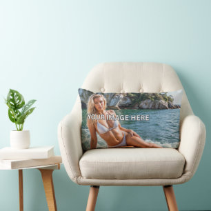 RELAX! 🛏️ Add Text or Image Lumbar Pillow