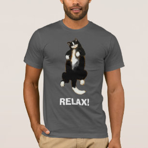 Relax ami ! T-shirt chat couché