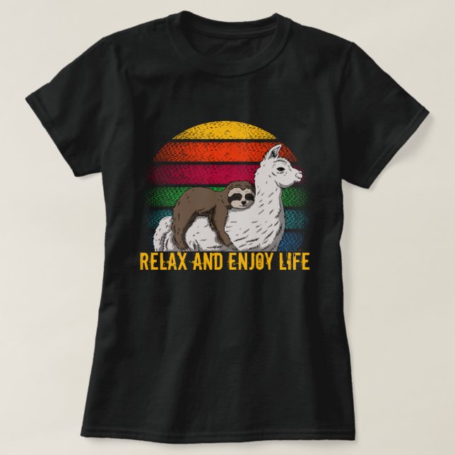 Relax And Enjoy Life T-Shirt (Design Front)