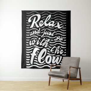 Relax and just go with the flow, waves version tapestry