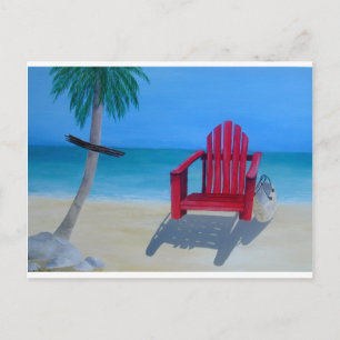 Relax at the beach postcard