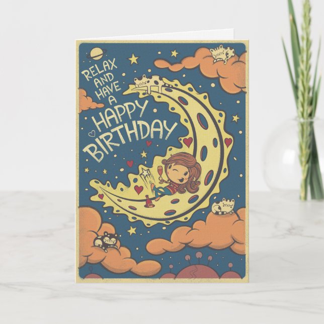 Relax Birthday Card (Front)