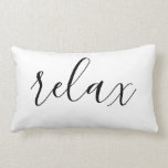 Relax black white minimal design lumbar pillow<br><div class="desc">Relax black white minimal design. You are welcome to visit my store for more beautiful products, </div>