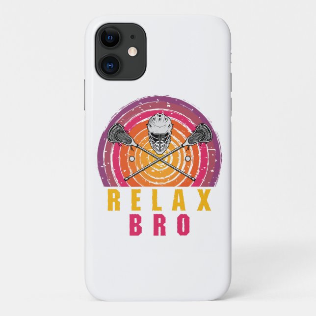 Relax Bro Lacrosse Case-Mate iPhone Case (Back)