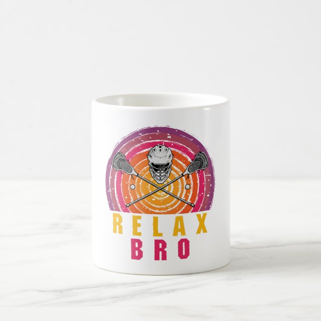 Relax Bro Lacrosse Coffee Mug (Center)