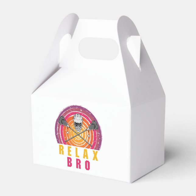 Relax Bro Lacrosse Favor Box (Front Side)