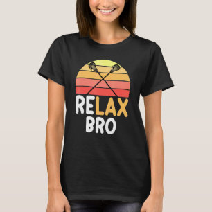 Relax Bro Lacrosse Vintage Surf Sun T-Shirt