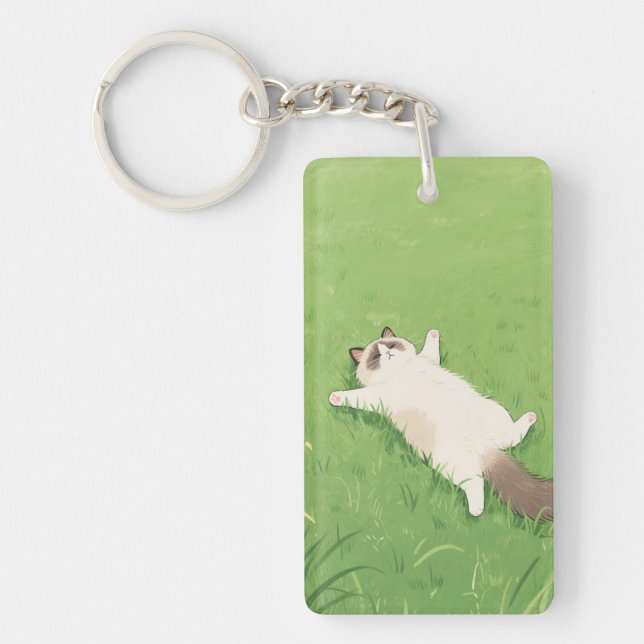Relax Cat Keychain (Front)