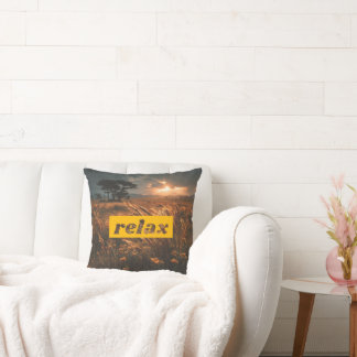 "Relax" Emotional Support Throw Pillow