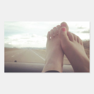relax feet on the dashboard sticker