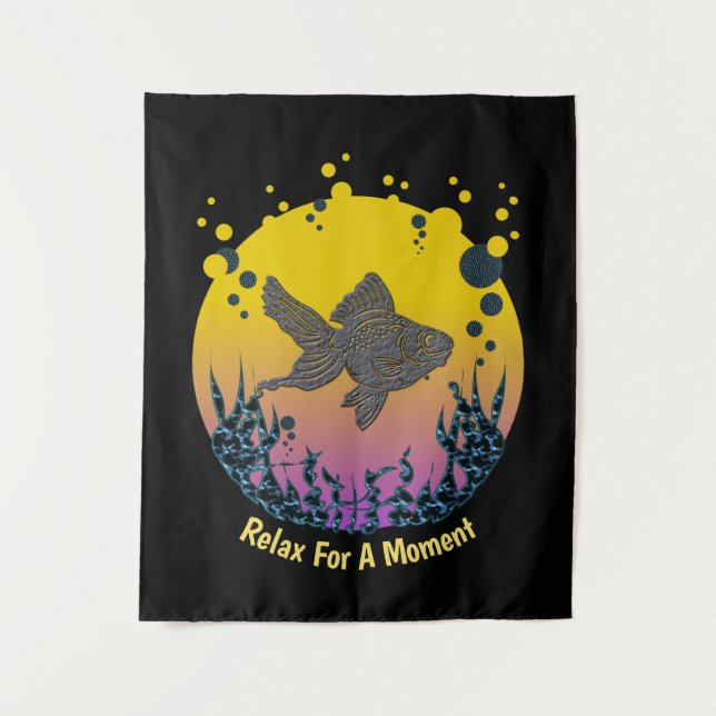 Relax For A Moment Meditation Calm Tapestry (Front)