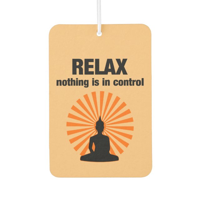 Relax Funny Buddha Quote Air Freshener (Front)