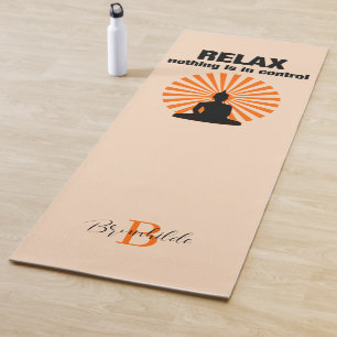 Relax Funny Buddha Quote Yoga Mat