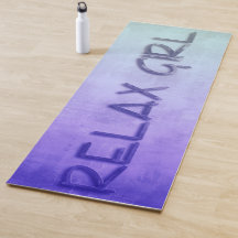 Relax Girl Blue Green rustic