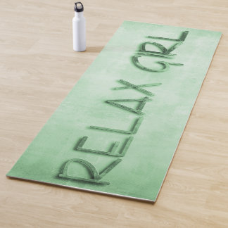 Relax Girl green rustic Yoga Mat