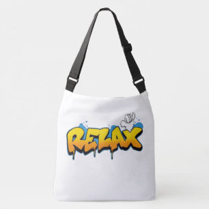 Relax Graffiti Street Art - Shaka Hang Loose Hand  Crossbody Bag