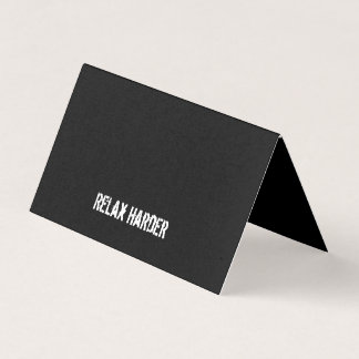Relax Harder Beside Card